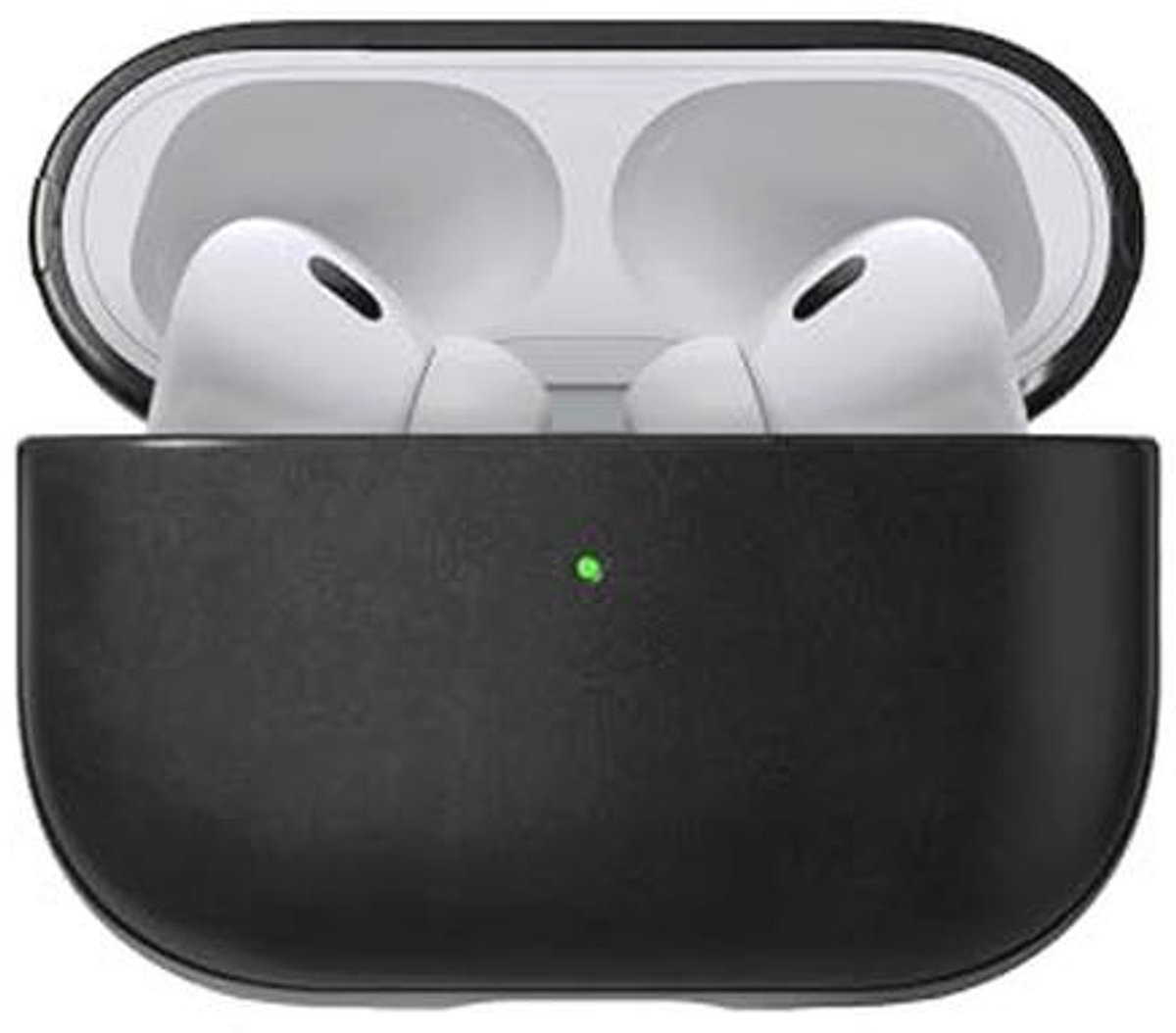 Nomad Airpods Pro 2 Case in Black Leather Case, Compatible with AirPods Pro Case 1st Generation, Leather AirPods Pro 2nd Generation Case, Qi and MagSafe Charging Compatible