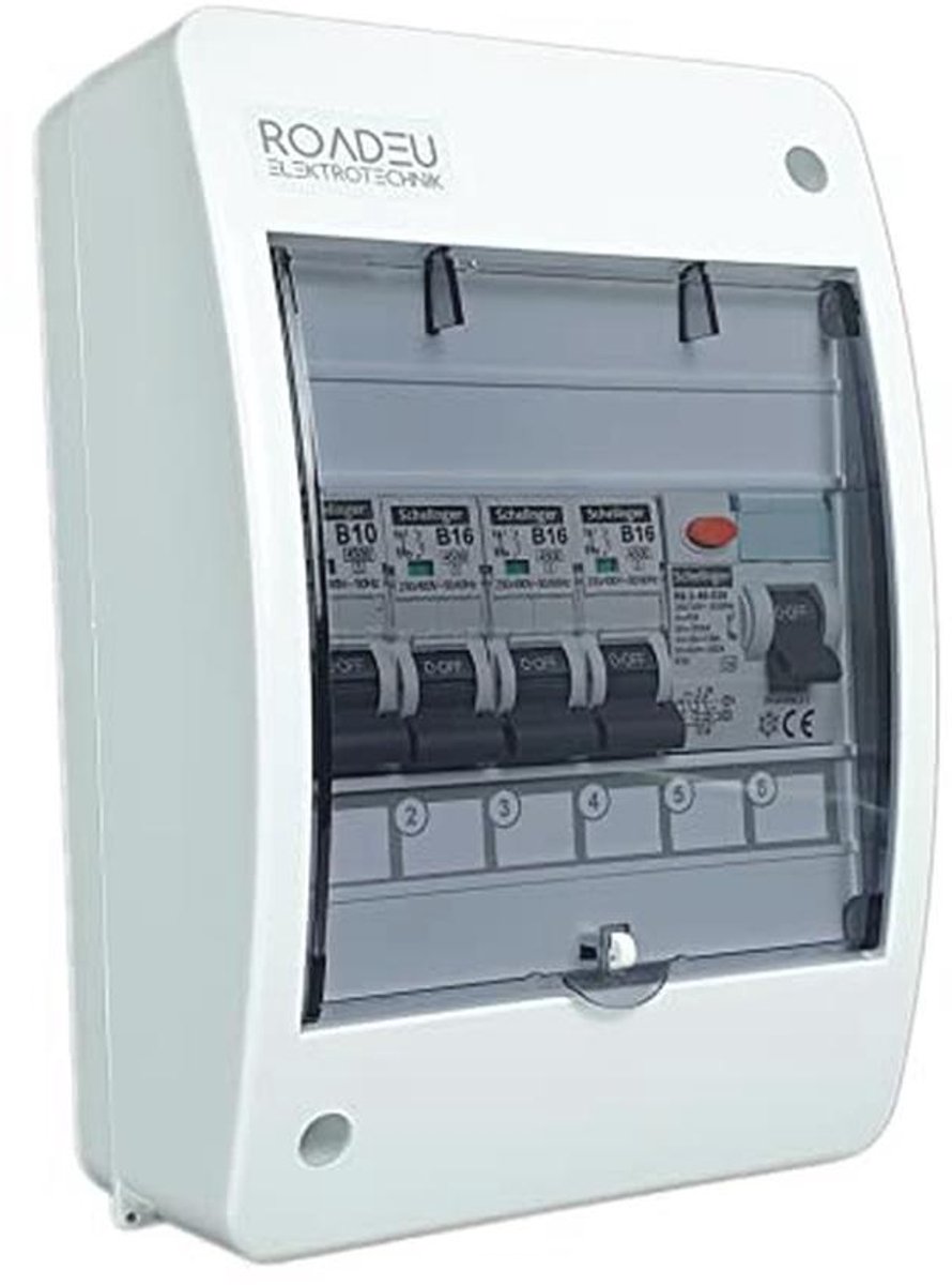 Schakelbord met Aardlekschakelaar en Stroomonderbrekers - IP42 Wandgemonteerde Stroomverdeler 40A 2P