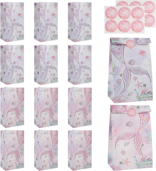 Moslim Feest Accessoires Locmeo Eid Mubarak Geschenkzakjes - 16 Stuks, Met Zijdepapier, Niet-Geweven Stof - Voor Ramadan En Feesten Herbruikbare Cadeauzakjes 16 Stuks