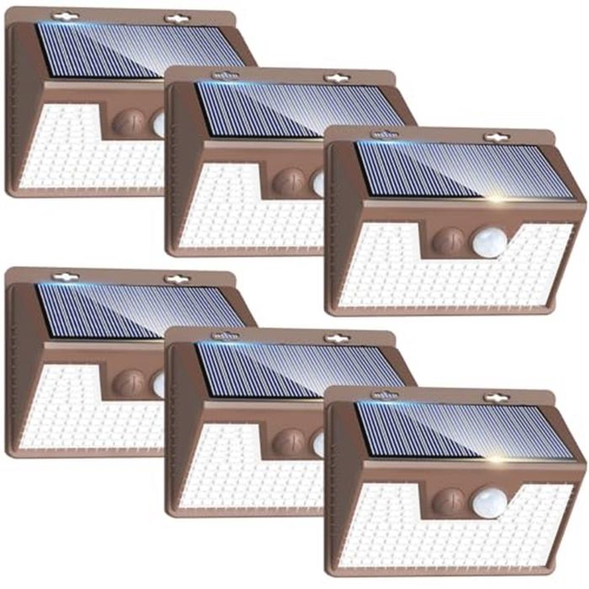 Dimbare zonne-energie buitenverlichting met bewegingssensor - 6 stuks, IP65 waterdicht
