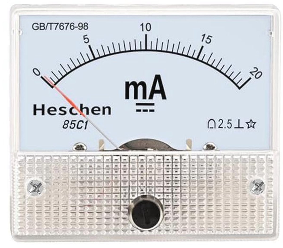 Rechthoekige paneel gemonteerde ampèremeter tester voor DC 0-20mA