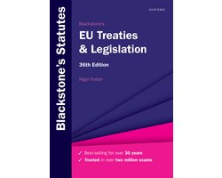 Omslag van Blackstone's Statute Series- Blackstone's EU Treaties & Legislation