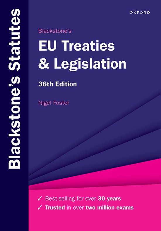 Blackstone's Statute Series- Blackstone's EU Treaties & Legi ... - cover