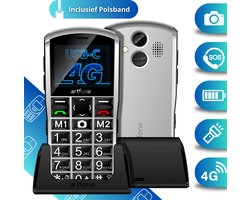 Artfone A400 Senioren Telefoon 4G - SOS Noodknop - Met Polsband - GSM Dumbphone
