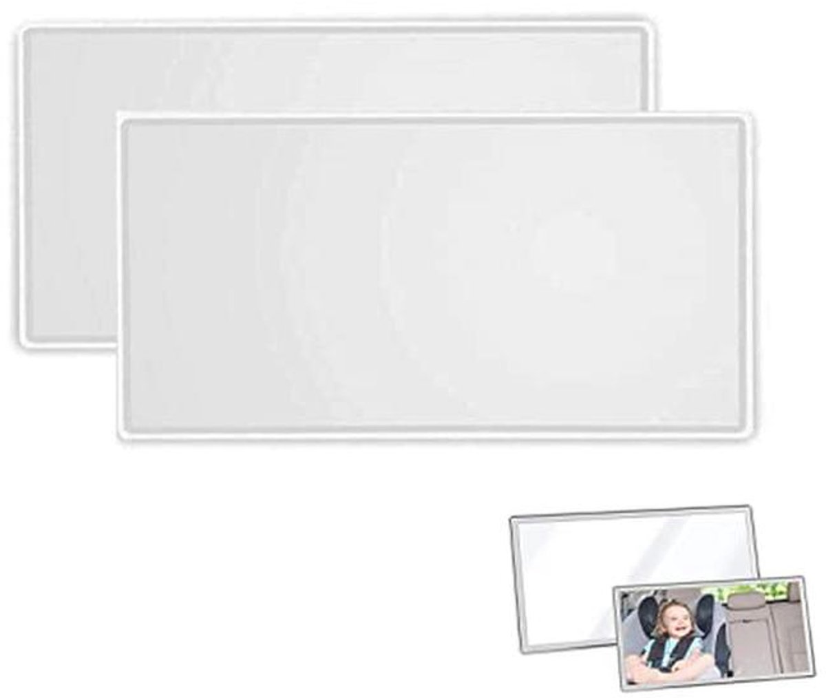 Make-up Spiegel voor Auto Zonneklep en Rugleuning - Set van 2