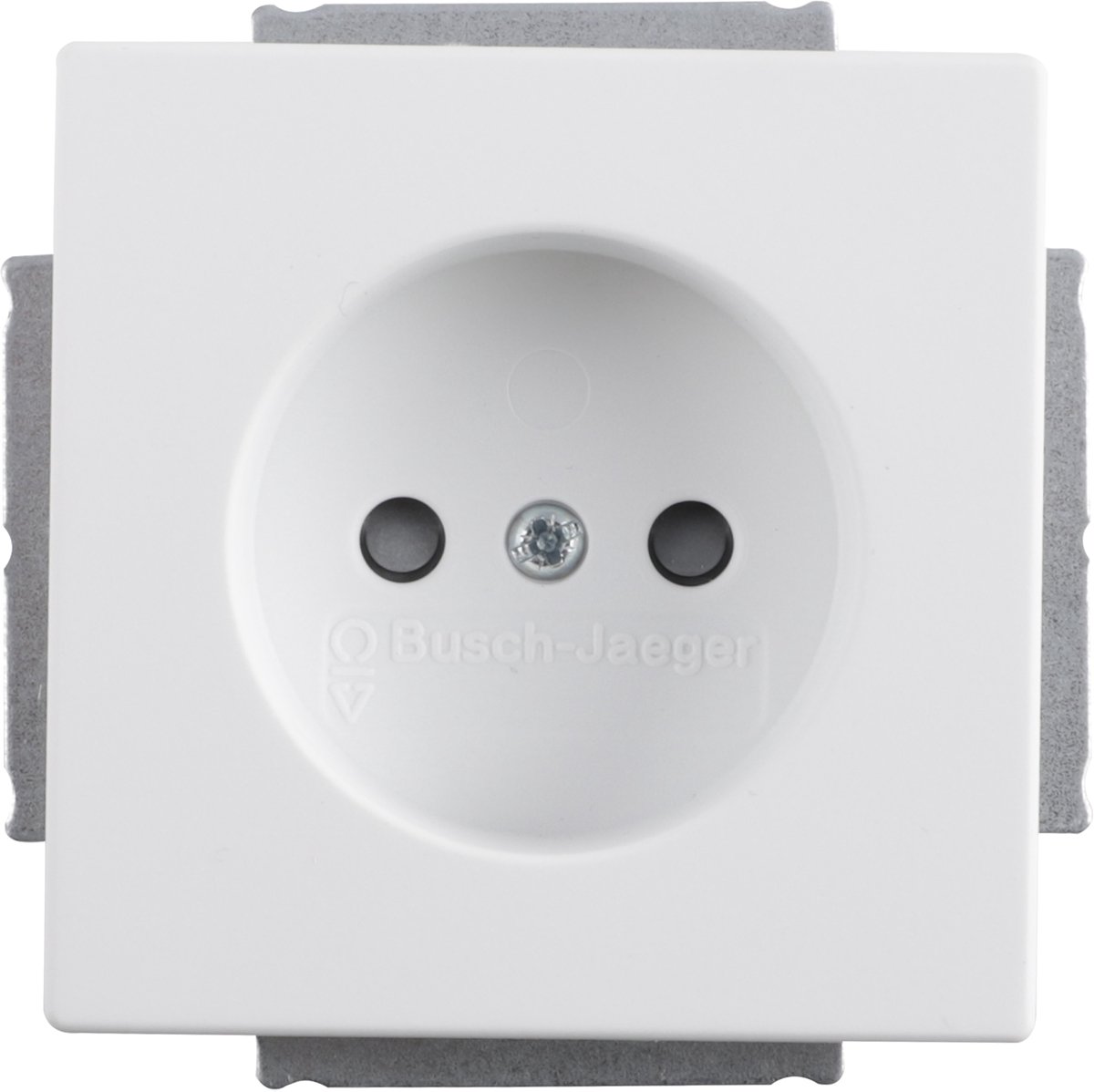 Busch-Jaeger Future Linear contactdoos - inbouw - 1-voudig - mat wit