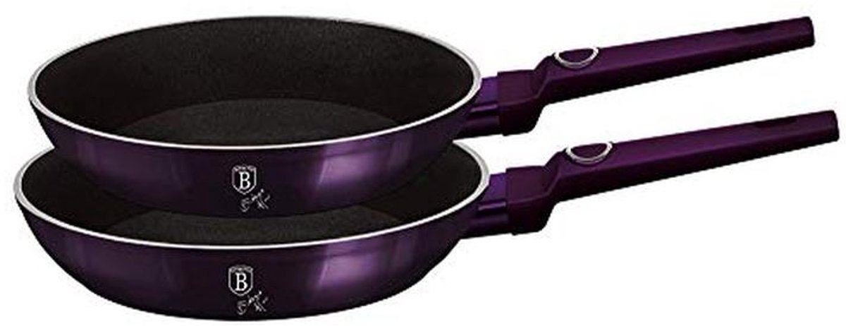 Set van 2 Inductiepannen 22-26 cm - Antiaanbaklaag - Geschikt voor Alle Warmtebronnen