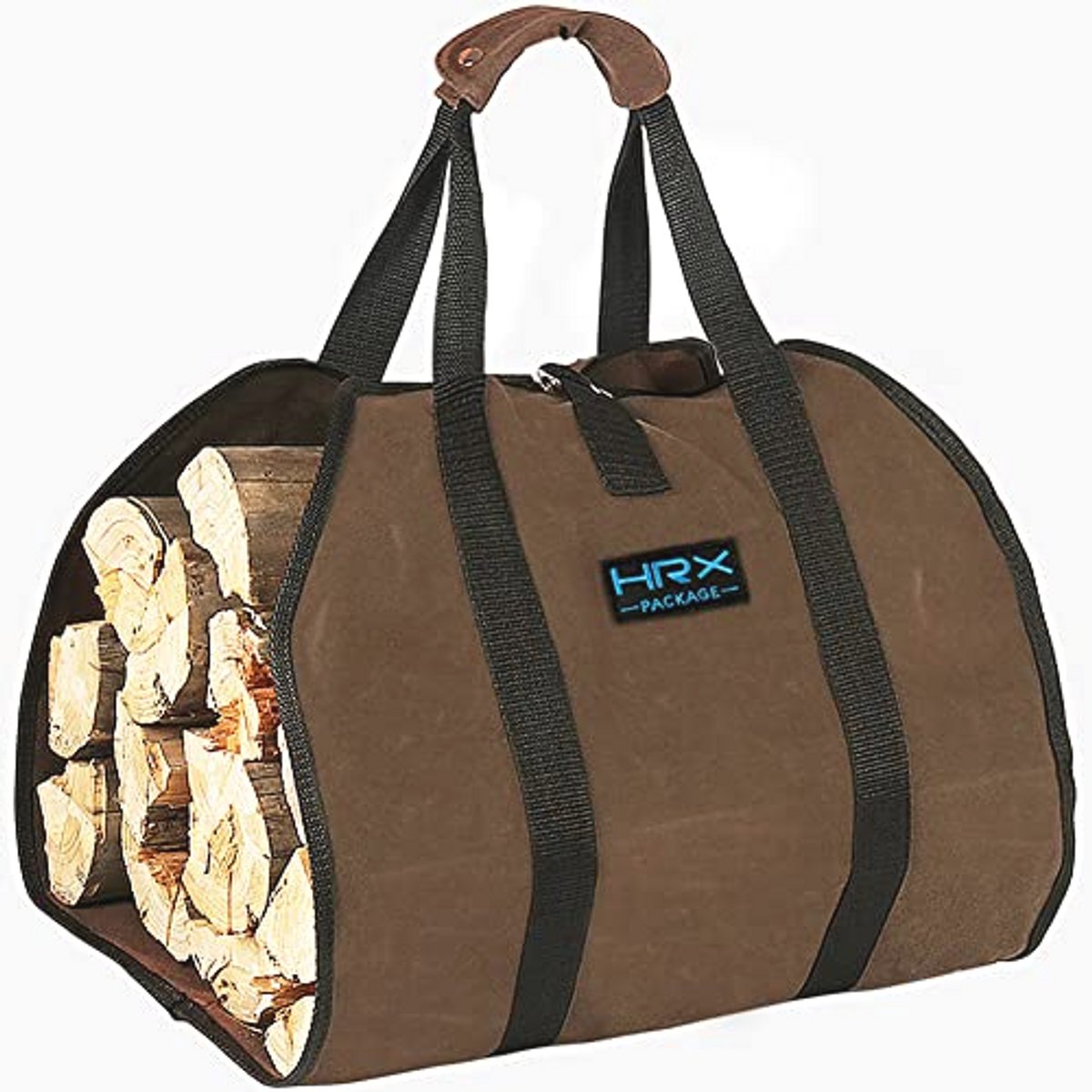 Waterbestendige Waxed Canvas Brandhout Draagtas voor Keuken en Camping