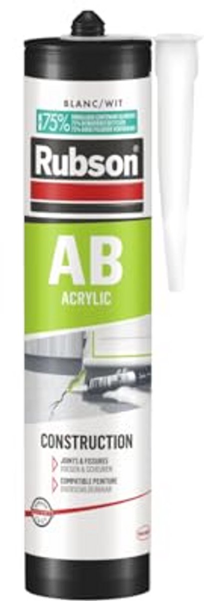 Acryldichtstof 300ml voor Bouwplaatsen - Wit Afdichtmiddel