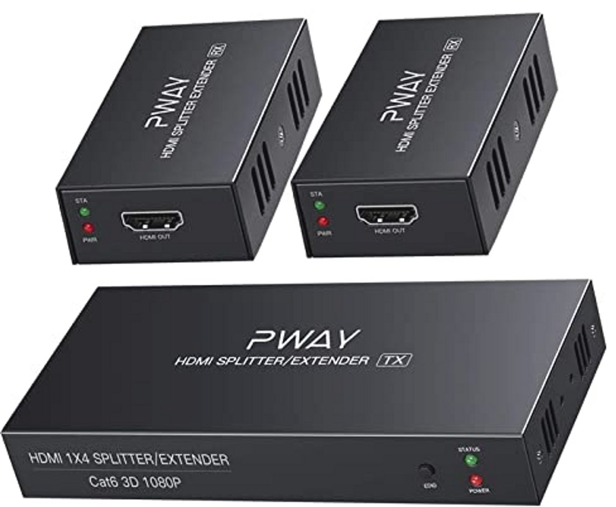 HDMI Splitter Extender 1x2 met Cat5e/Cat6 - Tot 50m en 1080P Resolutie