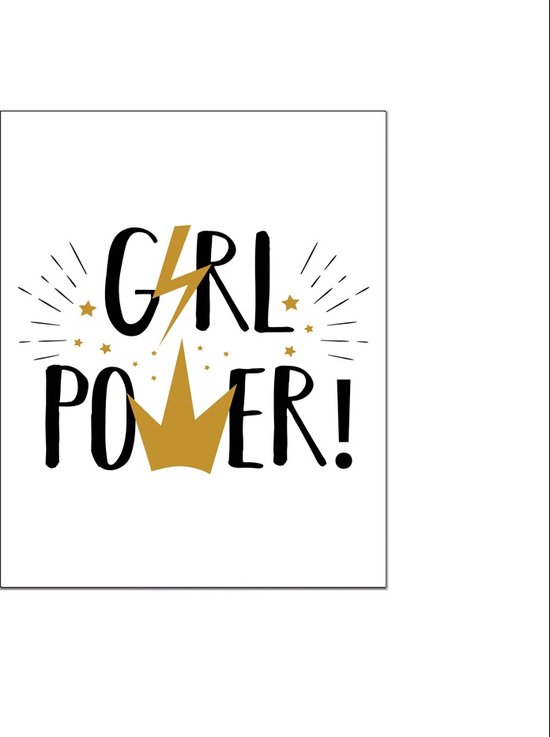 PosterDump - Girl power ! teksten - Baby / kinderkamer poster - Teksten / motivatie poster - 42x29,7cm / A3