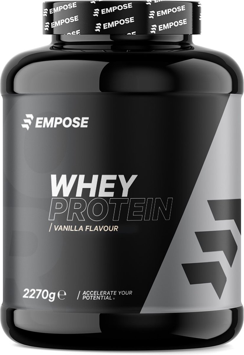 Empose Nutrition Whey Protein - Proteine Poeder - Eiwitpoeder - Vanille - 2270 gram - 76 doseringen