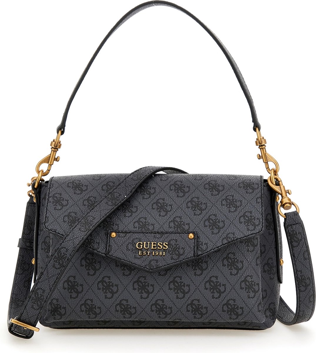 Borsa A Secchiello Guess Eco Brenton - Colore Caramello, 100% PU, Tracolla Regolabile