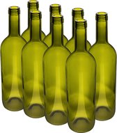 Wijnfles Olijfgroen 0.75 liter - Bordeaux wijnfles - Wijnfles 750ml