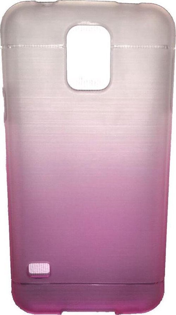 Samsung Galaxy S5 Hoesje - Roze / Transparant - Kunststof