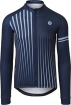 AGU Faded Stripe Fietsshirt Lange Mouwen Essential Heren - Deep Blue - Maat XXXL