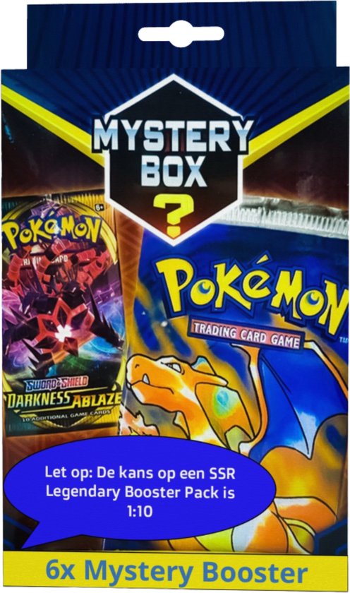 Afbeelding van het spel Pokémon Mystery Power Box 6x Booster Packs Vintage Pack 1:10! Gradingshop