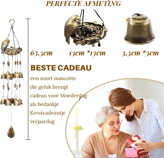 Vogelnest Windgong - Windvanger - Tuin decoratie