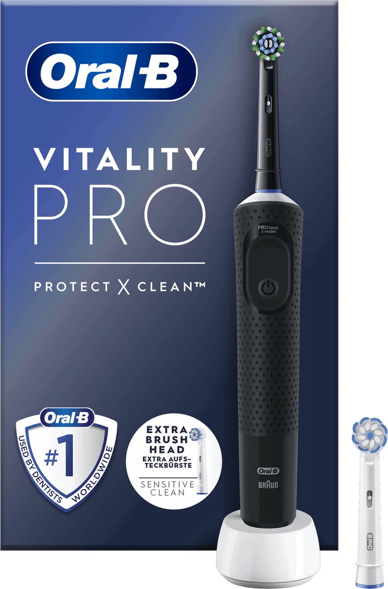 Afbeelding 2 van Oral-B Vitality Pro - Elektrische tandenborstel - Zwart - Extra opzetborstel