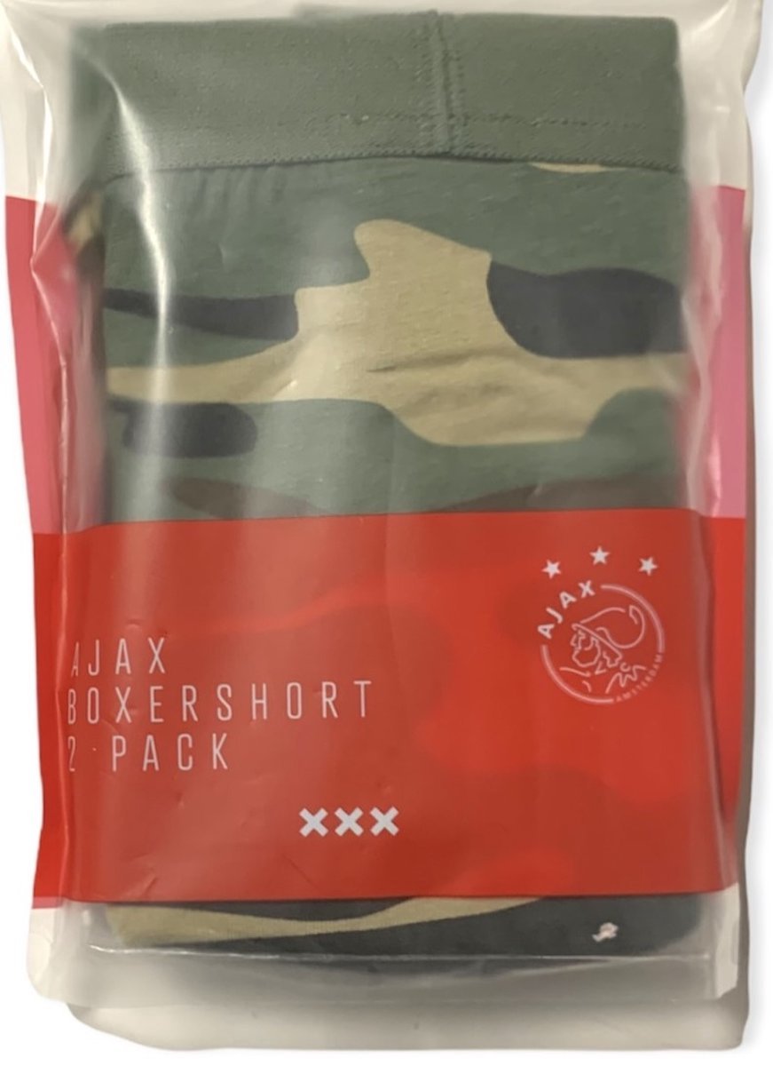 Ajax - Boxershort - Kinderen - 2 Pack - Maat 140-146- Legerprint
