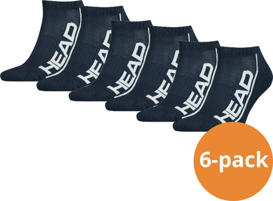 HEAD Sneakersokken Performance - 6 paar sportsokken - Navy - Unisex - Maat 43/46
