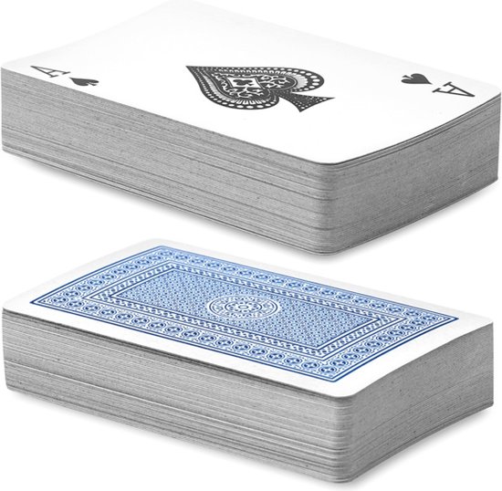 Thumbnail van een extra afbeelding van het spel Speelkaarten - 2 pack - 2x 56 kaarten - Standaard maat - Volwassen - Pokerkaarten - Playing-cards