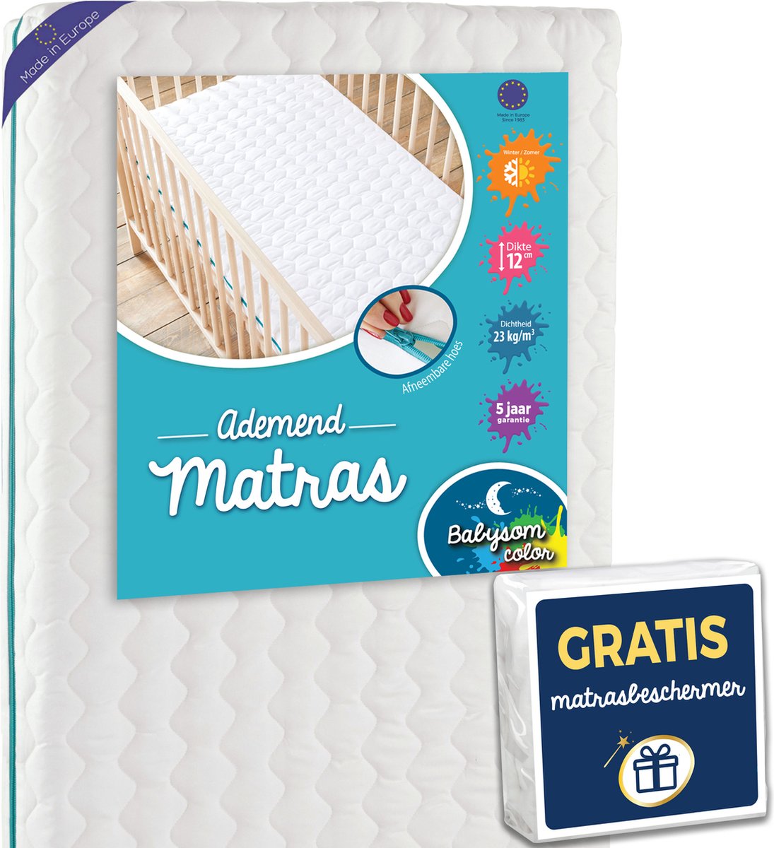 Babysom - Protège Matelas Bébé Anti-acarien - 60x120 cm