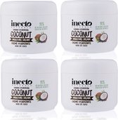 Inecto – Coconut Moisture Cream – 4 potten – Droge Huid – Hydraterend - Natuurlijk