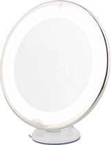 Make Up Spiegel Met LED Verlichting - Makeup spiegel Met 5x Vergroting - Scheerspiegel Rond