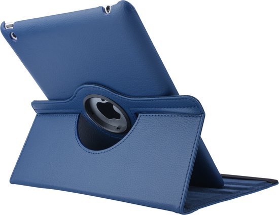 Apple iPad 2-3-4 Blauw 360 degrés de couverture rotative - Book Case Tablet cover
