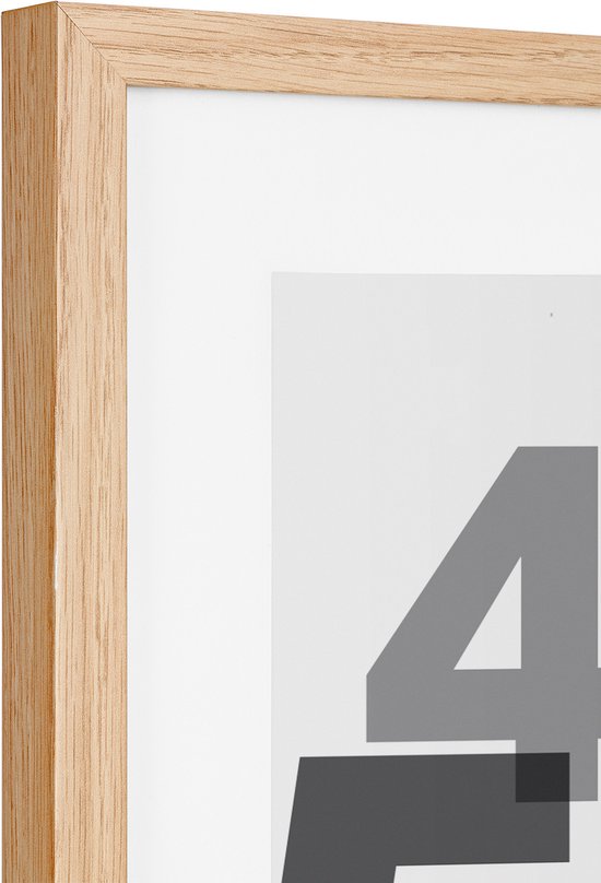Close Up Posterlijst 33 x 95 cm, wit, mdf-hout, lijst voor langbaanposters, pvc-schijf (onbreekbaar), profielbreedte 30 mm