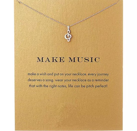 Muziek Ketting - Make music - Music - Muziek collier - Muziek - Instrument  - cadeau... | bol.com