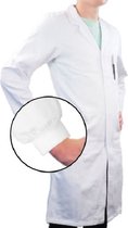 Manteau de médecin | Blouse de laboratoire – manchette unisexe 100 % coton – M