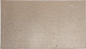 2x Rechthoekige glitter placemats/onderleggers bruin/goud 44 x 29 cm - Diner/kerstdiner placemats
