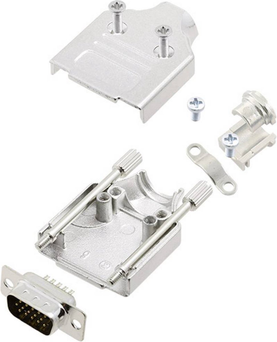 Amphenol L17MHDM09+L717HDE15P D-sub male connectorset 180 ° Aantal polen: 15 Soldeerkelk 1 stuk(s)