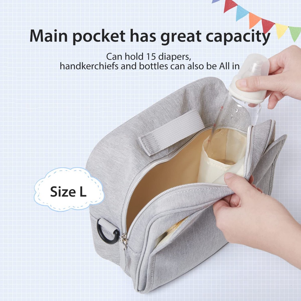 Luxe luiertas - baby tas - luier rugzak - premium kwaliteit - pasgeboren baby – foto 3