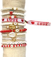 Love pakket – Parels – 4mm Rocailles – Houten kralen – Letterkralen – Love lint – 350 kralen + veel extra artikelen – Zelf sieraden maken voor kinderen en volwassenen – DIY