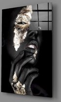 Insigne | Glasschilderij | Attractive Women  | 110x70CM  Gehard glas| Wanddecoratie | Modern | Art  |