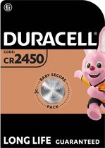 Batterij Duracell knoopcel CR2450 lithium Ø24mm 3V-540mAh - 10 stuks