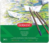 Derwent aquarelpotlood Academy , blik van 24 stuks in geassorteerde kleuren 3 stuks