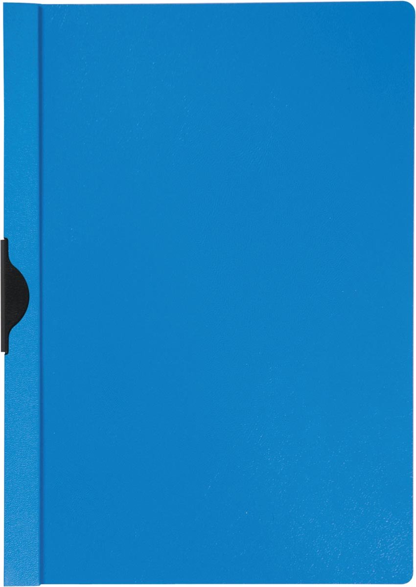 Q-CONNECT Klemmap metalenclip A4 30 vel Transparant blauw 25 stuks