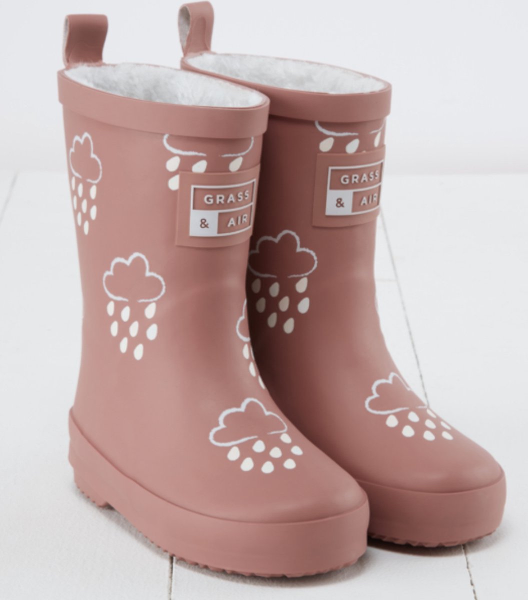 Grass & Air | Kleur Veranderende Kinder Regenlaarzen | Winter | Rose | Maat 22 (UK5)