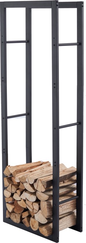 RANSENERS Metaal Brandhoutrek voor Haard 130x27x150cm (Verschillende maten) - Haardhoutrek voor Binnen en Buiten - Opbergruimte voor Open Haardhout