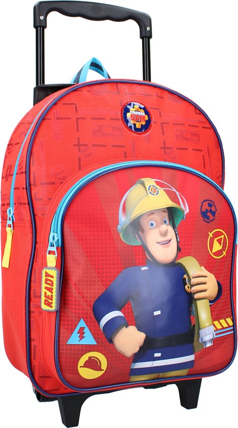 Fireman Sam Unstoppable Hero Trolley Rugzak 2 t/m 6 jaar - Rood | bol