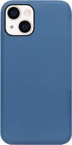 ADEL Premium Siliconen Back Cover Softcase Hoesje Geschikt voor iPhone 14 - Blauw