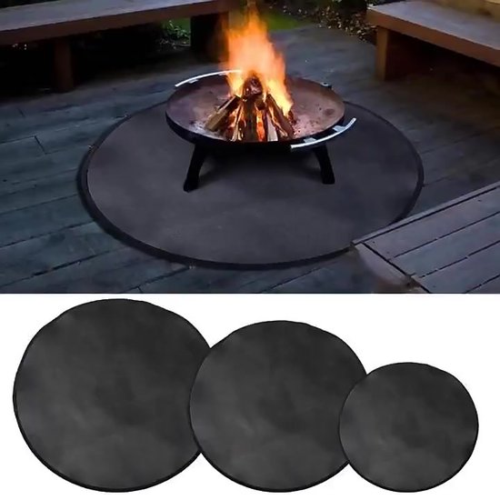 Tapis de protection de barbecue rond ignifuge Grill Tapis