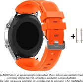 Siliconen Sporthorlogebandje - Geschikt Voor Smartwatches - 22 mm - Oranje - Wearablebandje