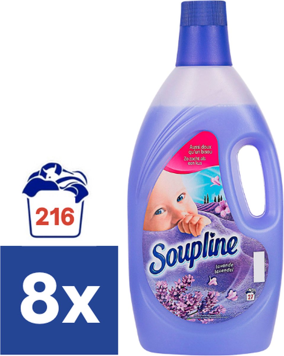 Soupline Lavendel Wasverzachter - 8 x 1.9 l (216 wasbeurten)