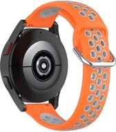 Bracelet Samsung Galaxy Watch 5 Pro By Qubix - 45 mm - Bracelet sport en Siliconen avec boucle ardillon - Oranje + gris Black Friday 2022 - Largeur de bande : 20 mm