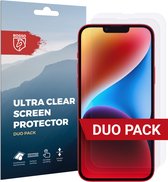 Rosso Screen Protector Ultra Clear Duo Pack Geschikt voor Apple iPhone 14 Plus | TPU Folie | Case Friendly | 2 Stuks